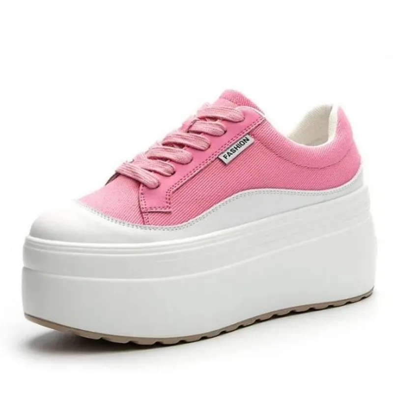 Women Shoes Sale - 8cm New Canvas Genuine Leather Women