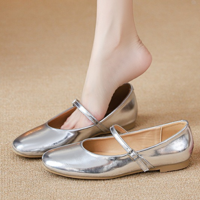 Silver Ballet Flats Shoes Wome - Women Shoes Elegant ulasan dan harga