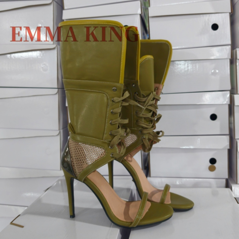 Green Fold Over Ankle High San - Women Shoes Boots ulasan dan harga