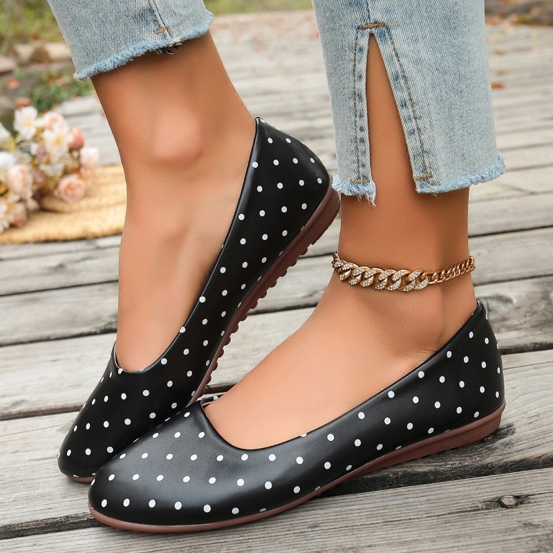 Ladies White Polka Dot Flats R - Women Shoes For Walking ulasan dan harga