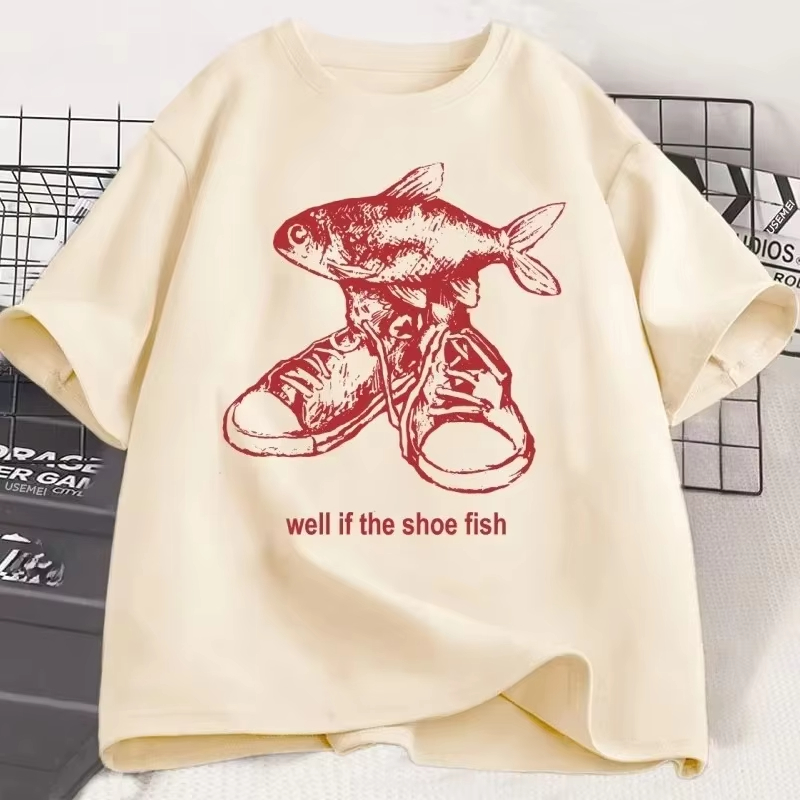 Shoe Fish Cursed T-Shirt Y2K T - Women'S Shoes In The 90S ulasan dan harga