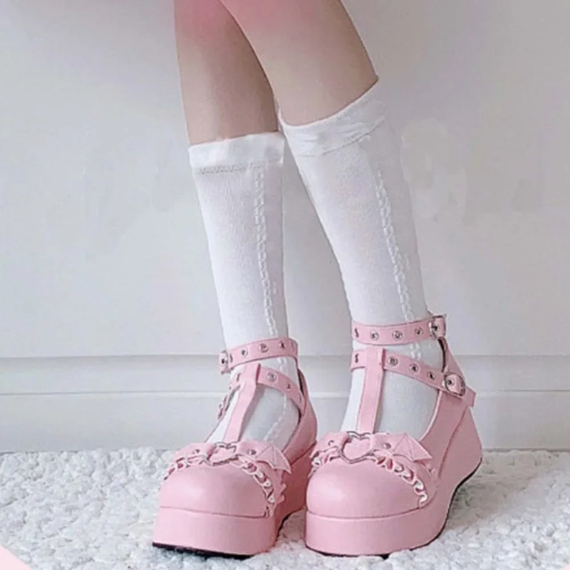 New Sweet Heart Buckle Wedges  - Slingback Pumps Women ulasan dan harga