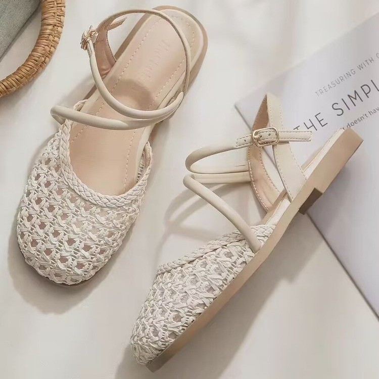 French-style Closed-toe Sandal - Slingback Pumps Women ulasan dan harga