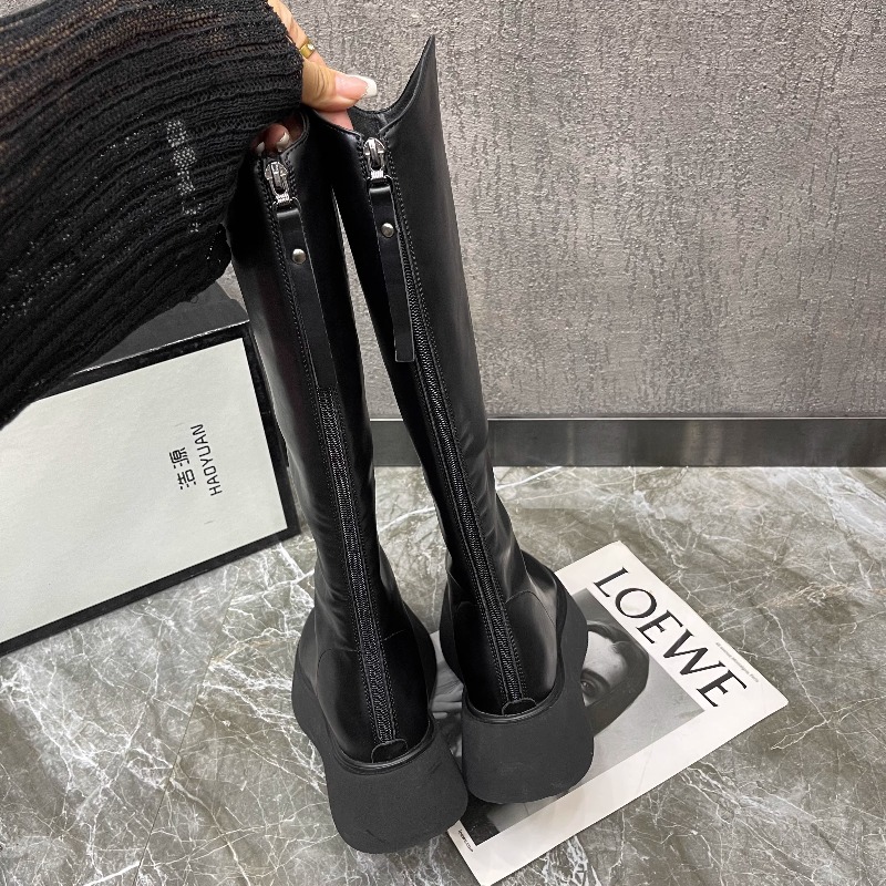 Women's New Simple Solid Color - High Knee Heel Boots ulasan dan harga