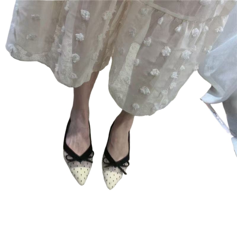 2026 Summer New Polka Dot Sing - Pointed Toe Flat ulasan dan harga