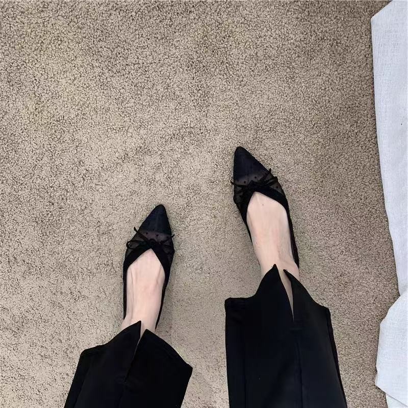 2026 Summer New Polka Dot Sing - Pointed Toe Flat ulasan dan harga