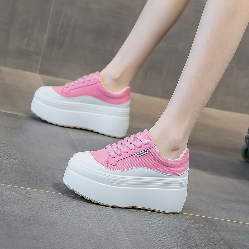 8cm New Canvas Genuine Leather - Women Shoes Sale ulasan dan harga