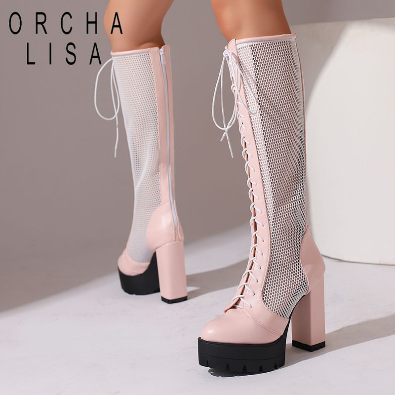 ORCHA LISA Sexy Women's Knee H - High Knee Heel Boots ulasan dan harga