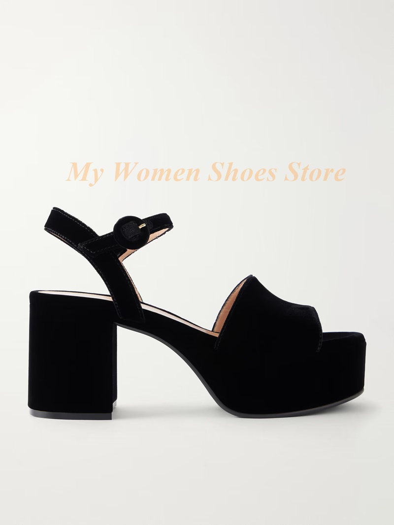 Chunky Heel Suede Platform San - Kids Shoes Women ulasan dan harga
