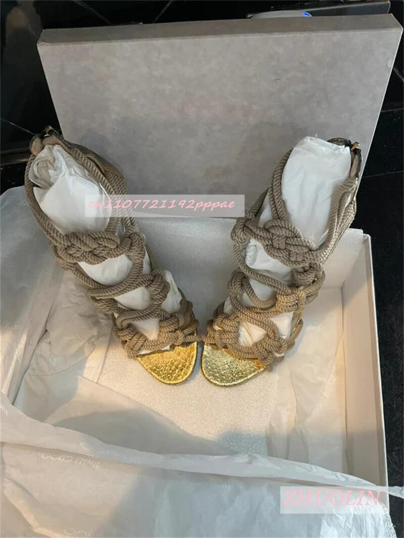 Female Braided Rope Open Toe S - Kids Shoes Women ulasan dan harga