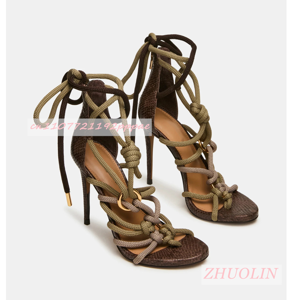Retro Snakeskin Thick Rope Cri - Kids Shoes Women ulasan dan harga