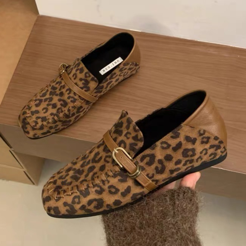 Elegant Suede Square Toe Flat  - Women Shoes Elegant ulasan dan harga