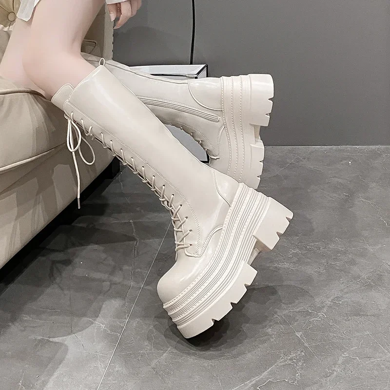 10CM New Women's Roman Long Bo - High Knee Heel Boots ulasan dan harga
