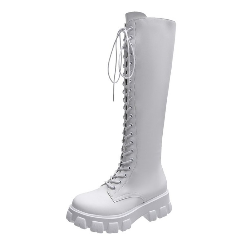 Women Knee High Boots Lace Up  - High Knee Heel Boots ulasan dan harga